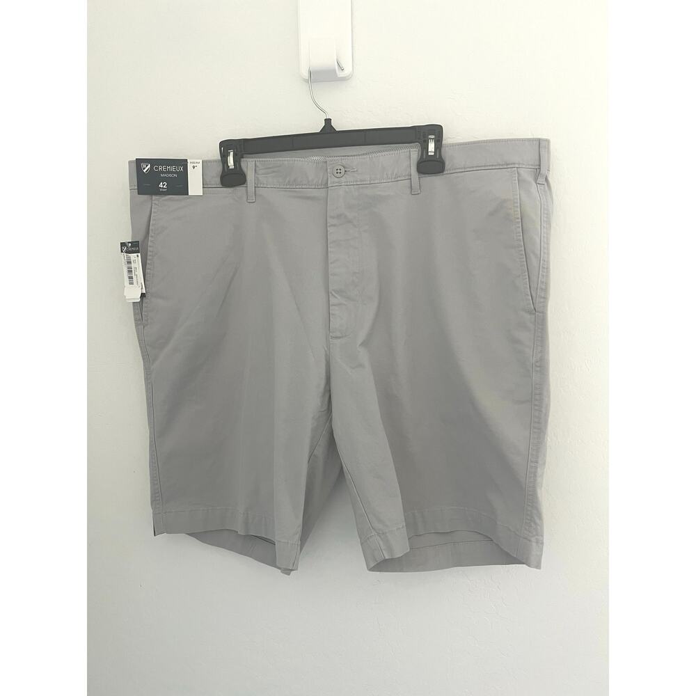 NWT Cremieux Blue Label Madison‎ Relaxed Fit Gray Comfort Stretch Shorts 42x9